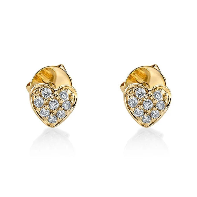 Fashion Design Korean Model High Quality 925 Silver Heart Stud Earrings for Young Girls