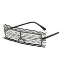 2022 New Personalized Bud Silk Fashion Glasses Lace Decoration Women's Ball Party Glasses Street Glasses
