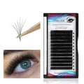 Individual Lashes Tray 8- 20mm Double Layer Easy to Fan Eyelash Extensions Faster Thin Classic Black Hand Made Synthetic HairCNK