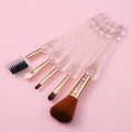 2026 Yue Transparent Crystal Makeup Brush Custom Wholesale Five Pieces Beauty Makeup Tool Set Makeup