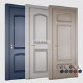 China Yohome Manufacturer Custom Paint Wood Door for Villa Luxury Bedroom Door Solid Wood Interior Door