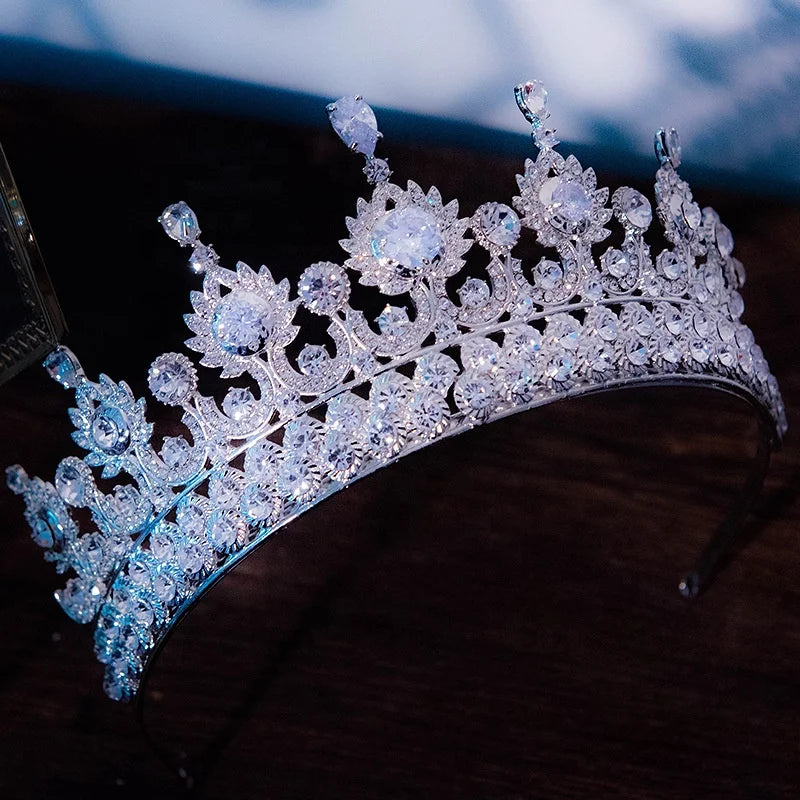 Cheerfeel Wholesale Handmade Fancy Wedding Hair Accessories Shining Rhinestone Bridal Crowns Tiaras