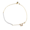 INS Trendy Shell Pearl Bead butterfly Jewelry Psj Brass 18k Gold Plated Cubic Zircon Chain Charm Necklaces for Women Lady