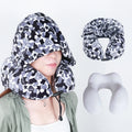 Wholesale Price Easy Carrying 2 in 1 Neck Pillow with Hoodie Windproof & Warm Function Pillow Outdoor Fashion Neck Pillow