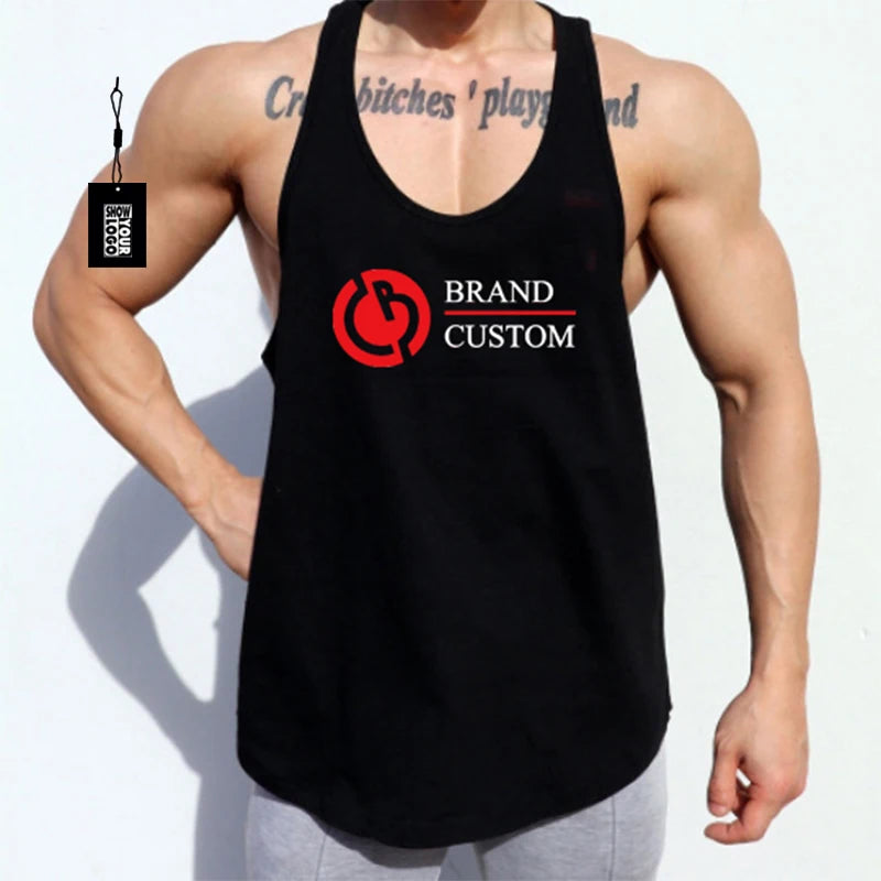 Custom Your Design Printing Sport Tank Top for Body Building With Your logo or Design Free Labels and Swing Tags