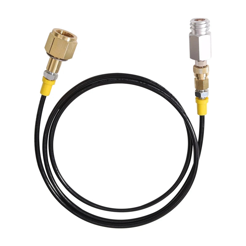 1.25m High Pressure Hose Soda Maker Soda Club External Hose & Adapter Kit to CGA320 W21.8 Big CO2 Tank with Quick Disconnect