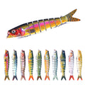 Wholesale JM043 13.5cm 21g Artificial Hard Baits 8 Segments Multi Jointed Minnow Fishing Lures