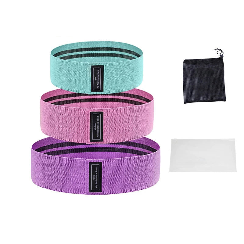 Home Workout Custom Printed Exercise Fabric Booty Bands Gym Elastic Fabric Exercise Loop Booty Bands Yoga