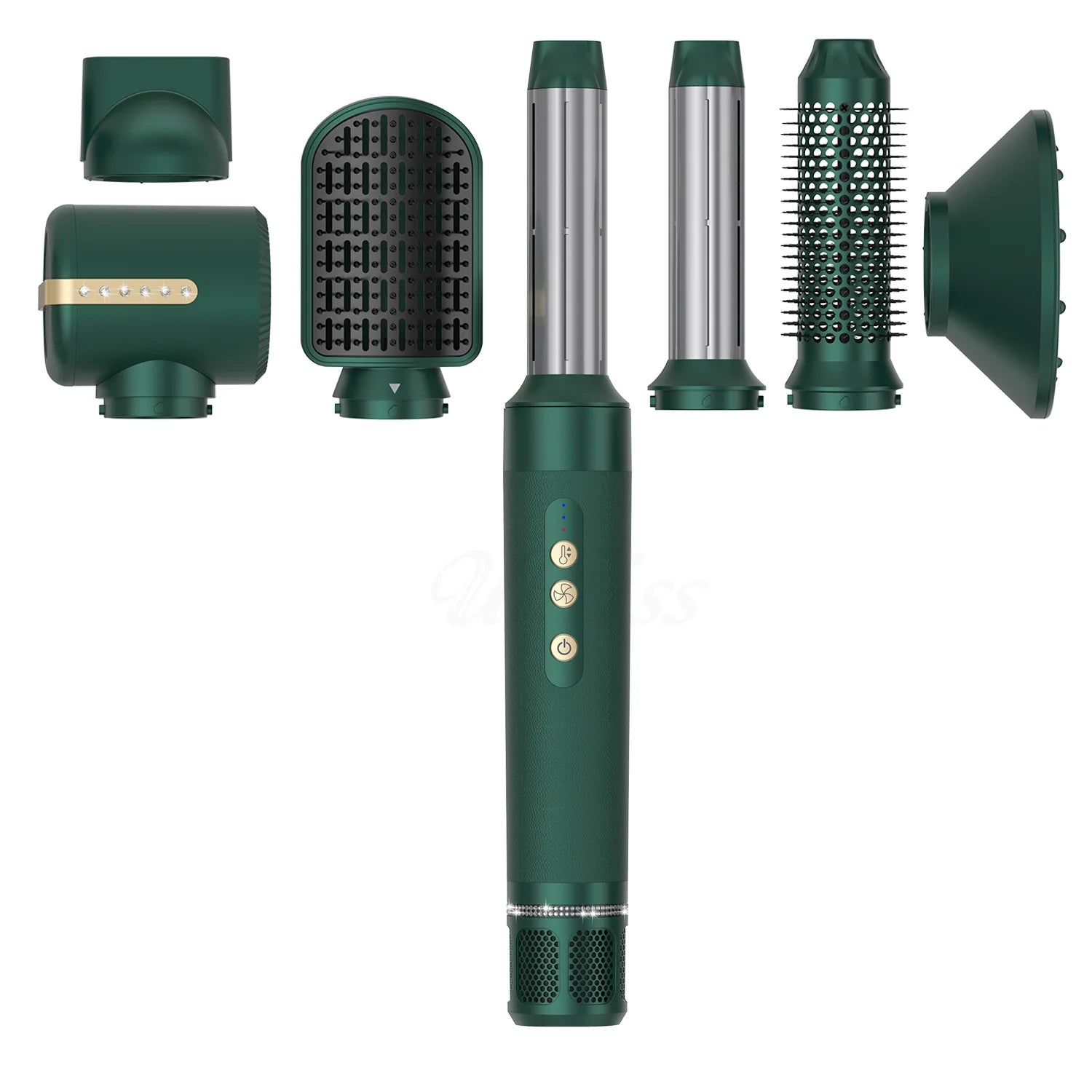 Wholesale 5 in 1 Hair Brushes High Speed 100000rmp Hair Styler Straightener Electric Curling  Iron Air Blow Dryer