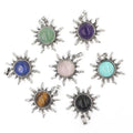 Carnelian Sodalite Healing Gem Stones Semi Precious Stone Jewelry Sun Charm Pendants
