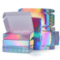 Customized Cosmetic Packaging Boxes Holographic Laser Mailer Shipping Corrugated Paper Box