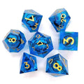 Customizable Eyeballs in 18 Colors Sharp Edge Dragon Eyes DND Dice Set for Board Game