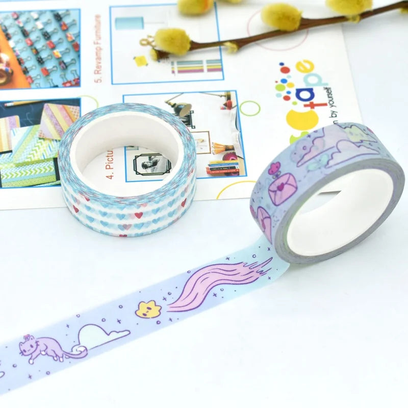 Kawaii Design Adhesive Washi Tape for DIY Decoration