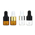 Wholesale 1ml 2ml 3ml 5ml Clear Amber Samples Glass Serum Bottle Vials With Applicator Gold Lid for Perfume Essential Oil