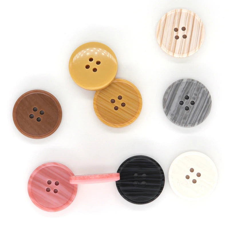 Custom Polyester Button Manufacturing Resin Buttons Round 4 Holes Uv Polyester Buttons for Clothing