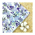 Purple Florals Printed Custom Digital Printing Woven 100% Cotton Poplin Fabric for Clothing