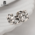 ICEBELA Jewelry Special Design Opening Custom Adjustable Ring Women Dainty 925 Silver Vintage Fine Jewelry Rings for Girls