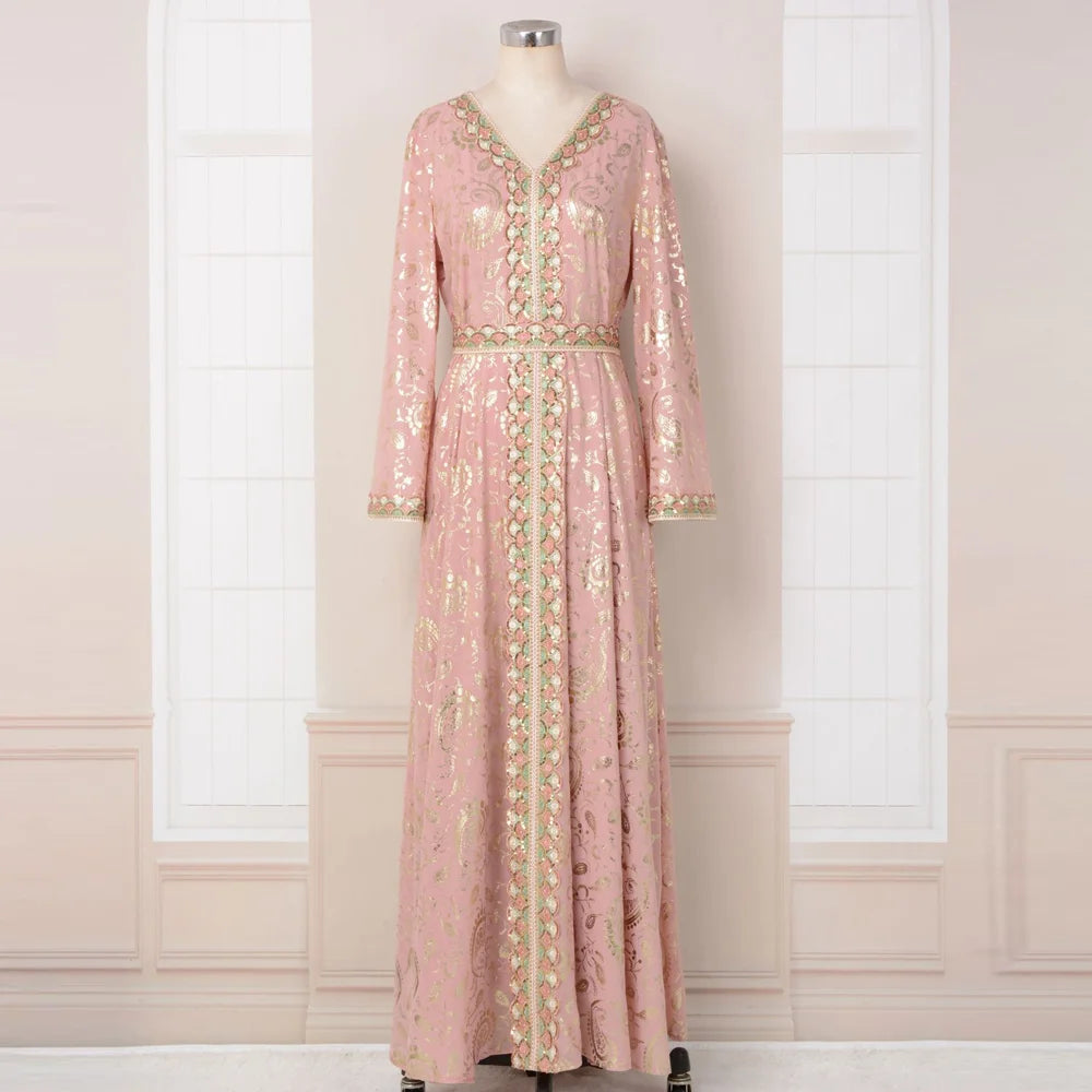 Graceful Fashionable Slamic Model Photos of Latest Middle East Chiffon Dubai Open Muslim Abaya Dress Designs
