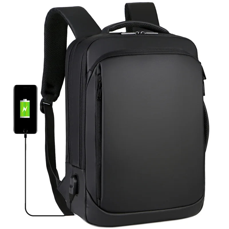 Fashion Nylon Material Laptop Backpack Business Large Capacity Waterproof Backpack USB Schoolbag for Men