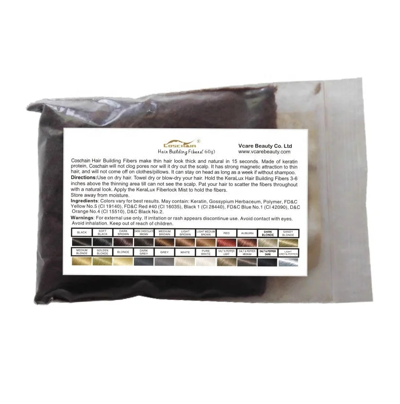 free growth samples instant hair loss saver bulk synthetic cabok cabuki dark brown refill bags Hair thickening Regrowth fibers