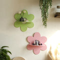 Manufacture Modern Style Wooden Flower Shape Wall Crystal Storage Rack New Cross-Border Home Hanging Decoration for Homestay