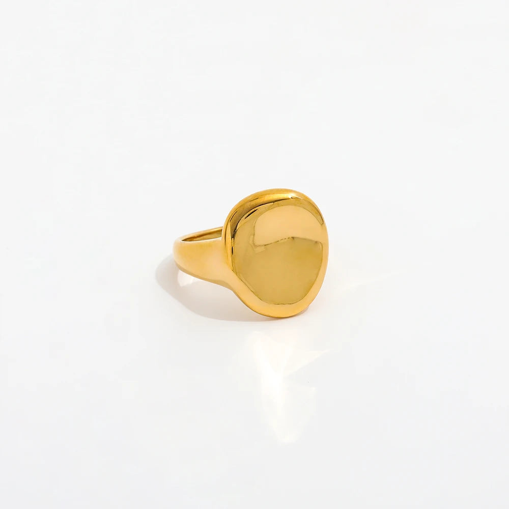 Waterproof  Tarnish Free Stylish Stainless Steel  Ring  for Women Trendy Jewelry 18k Gold Plated Jewelry