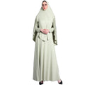 2026 New Coming Pure Color 2 Piece Sets Islamic Modest Dress Floor Length Women's Jilbab for Ramadan