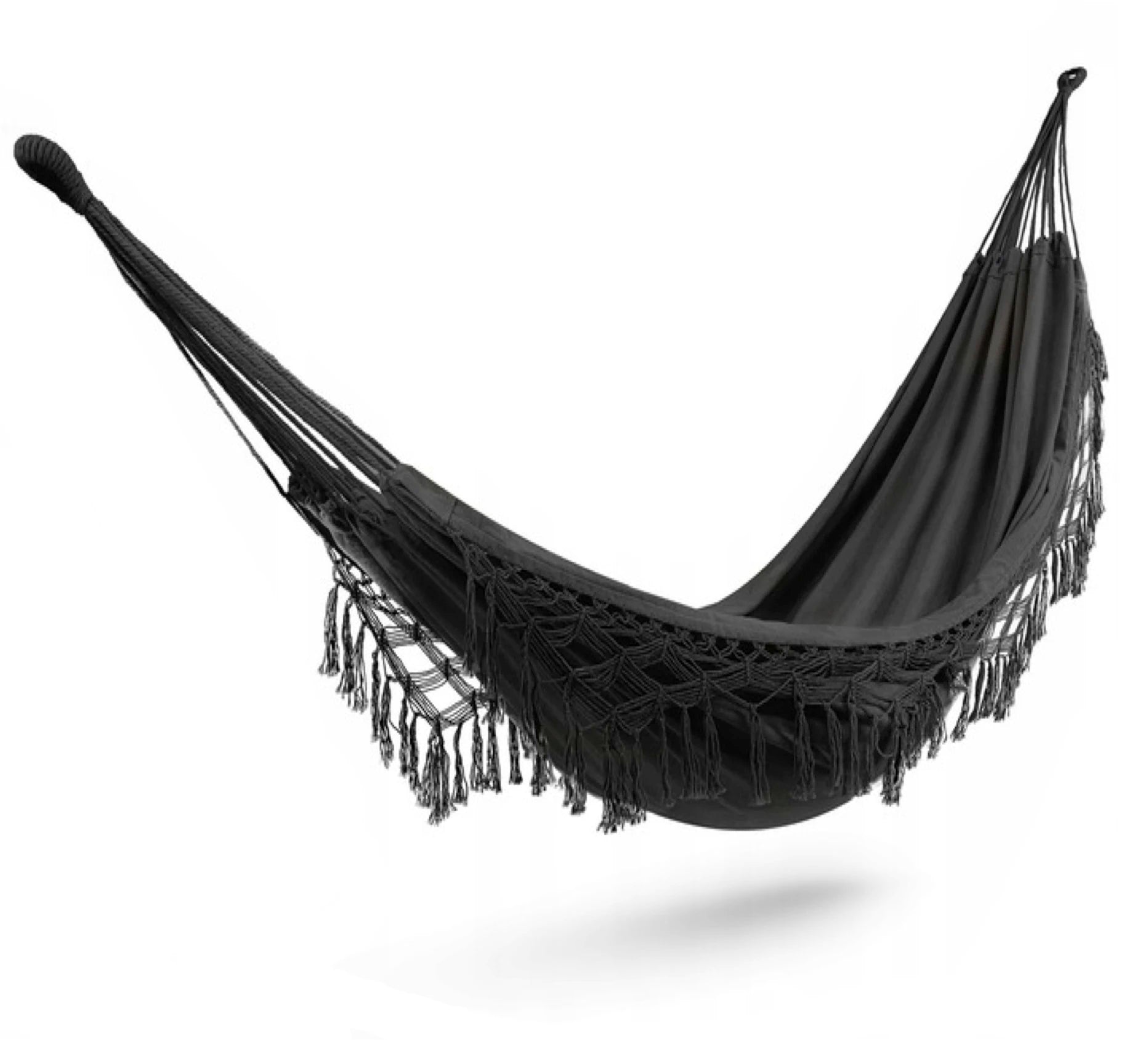 XL Modern Bohemian Macrame Fabric Hanging Double Hammock-Durable Eco-Friendly Outdoor & Bedroom Furniture