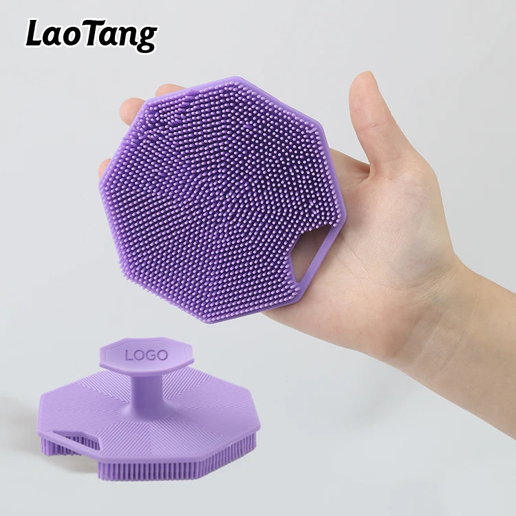 Silicone Exfoliating Body Brush Hair Shampoo Brush Bath Scrubber Silicone Body Scrubber