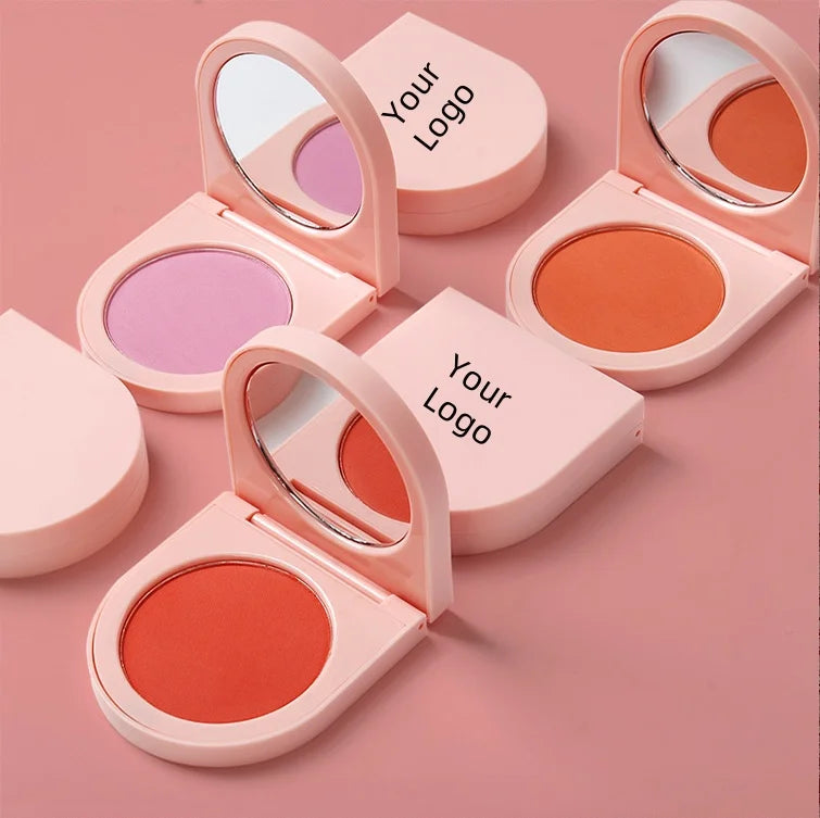 No Logo Blusher Pressed Powder Makeup Private Label Vegan Powder Blush Vegan Blushes Waterproof Blush Pigment Blusher