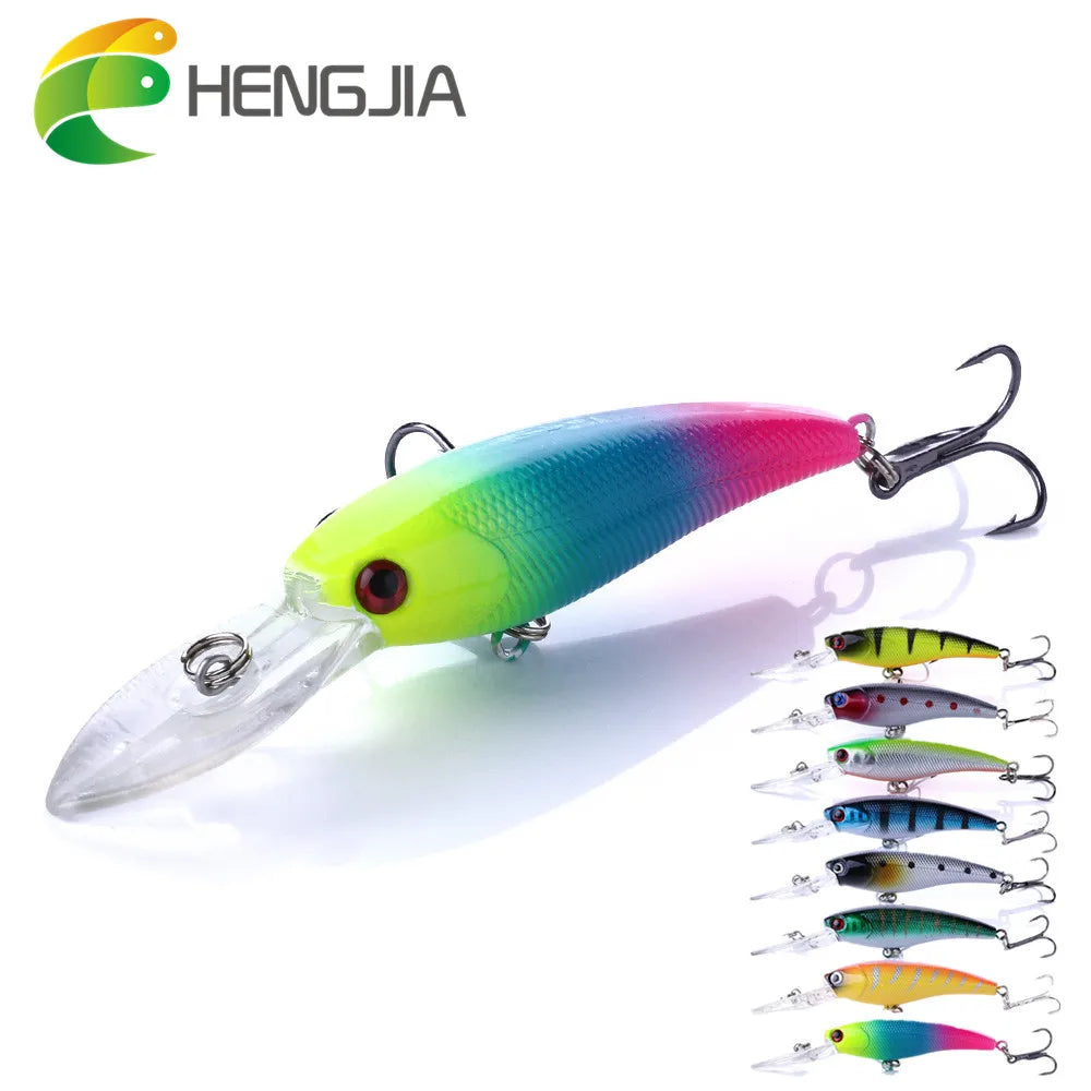 9CM 8.3G Minnow Fishing Lure Wholesale Hard Plastic Artificial Bait with Treble Hooks for Freshwater Saltwater Bass Trout