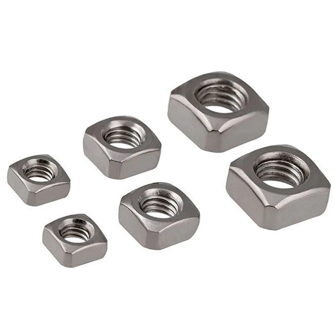 Factory Bulk Stainless Steel 304 316 Metric Thread Square Wheel Nut DIN557