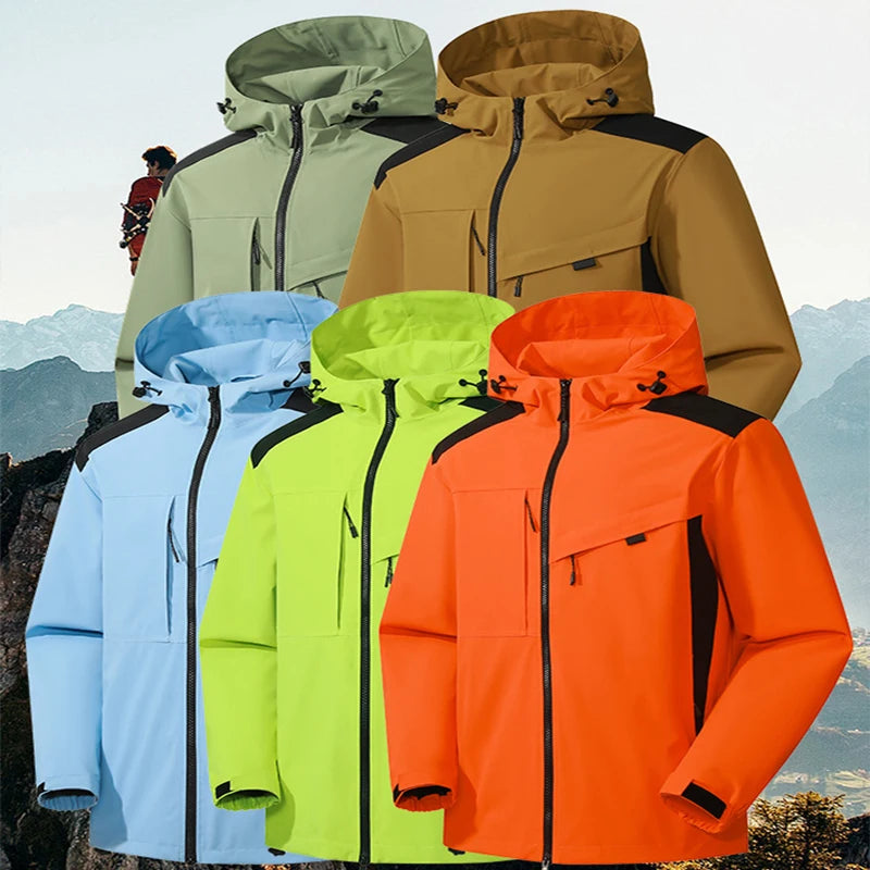 Outdoor Quick Dry Windproof Waterproof Jacket Men's Jackets Custom Embroidery S-5XL Plus Size Casual Zipper Jacket