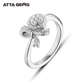 Berserk Moissanite Jewelry 925 Sterling Silver Rings Grace Knot Design 1.3MM Round Shape Moissanite Rings