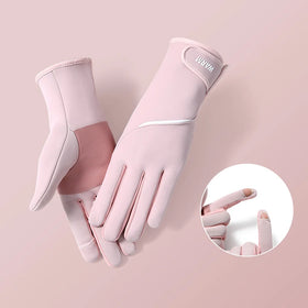 Custom Logo Anti Slip Touch Screen Design for Women Cycling Riding Driving and Winter Outdoor Activities Winter Gloves