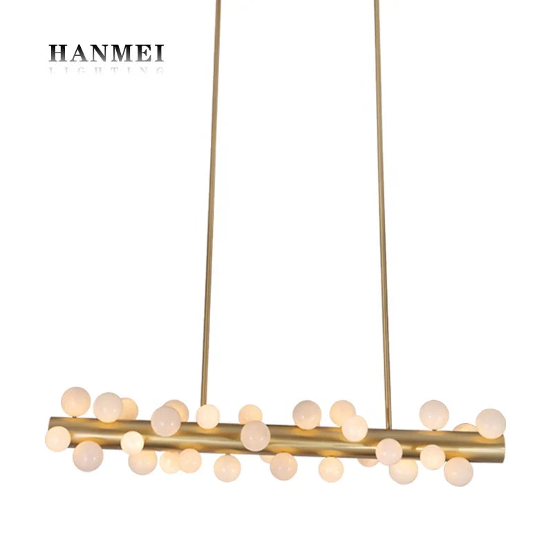 Modern Luxury Brass Dinging Room Crystal Chandelier Hotel Restaurant Chandelier