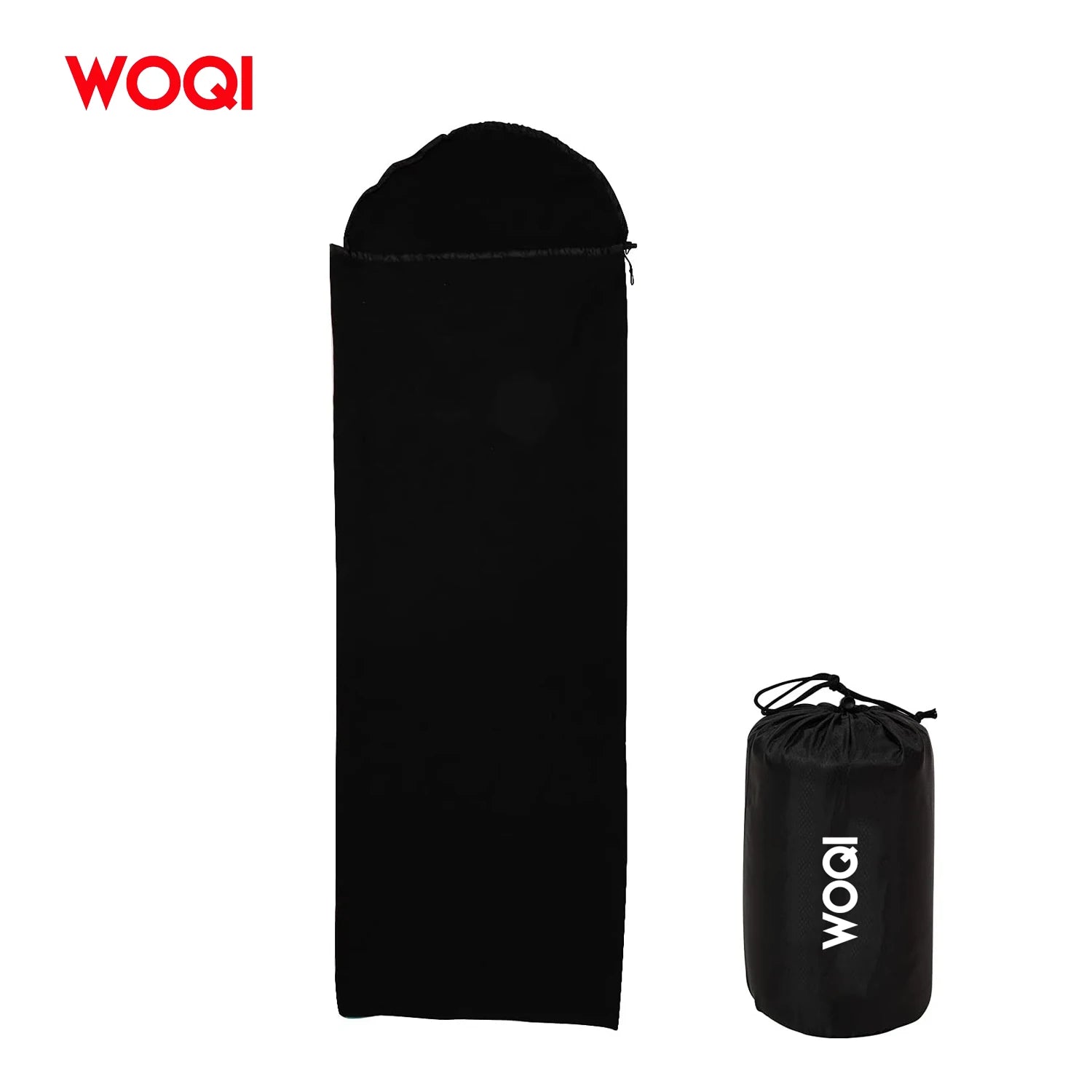 WOQI Ultralight Envelope Style Cold Weather Sleeping Bag Liner for Camping Hiking & Hotel Use