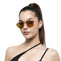 ADE WU STY9190A Fashion Trend Men's Double Bridge Eyewear Flat Top Small Frame Sunglasses Women's Retro Metal Frame Sun Glasses