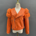 2023 Women's Clothing Autumn Custom Outdoor Winter Jackets Female Leather Jacket