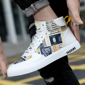 Spring and Summer Men's Shoes Sports Casual Men's Large Size Sports Shoes Breathable All-match White Shoes