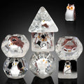 Owl DND Dice Set 7PCS Resin D&D Dice Dungeons and Dragons Dice for Role Playing Games and Tabletop Games