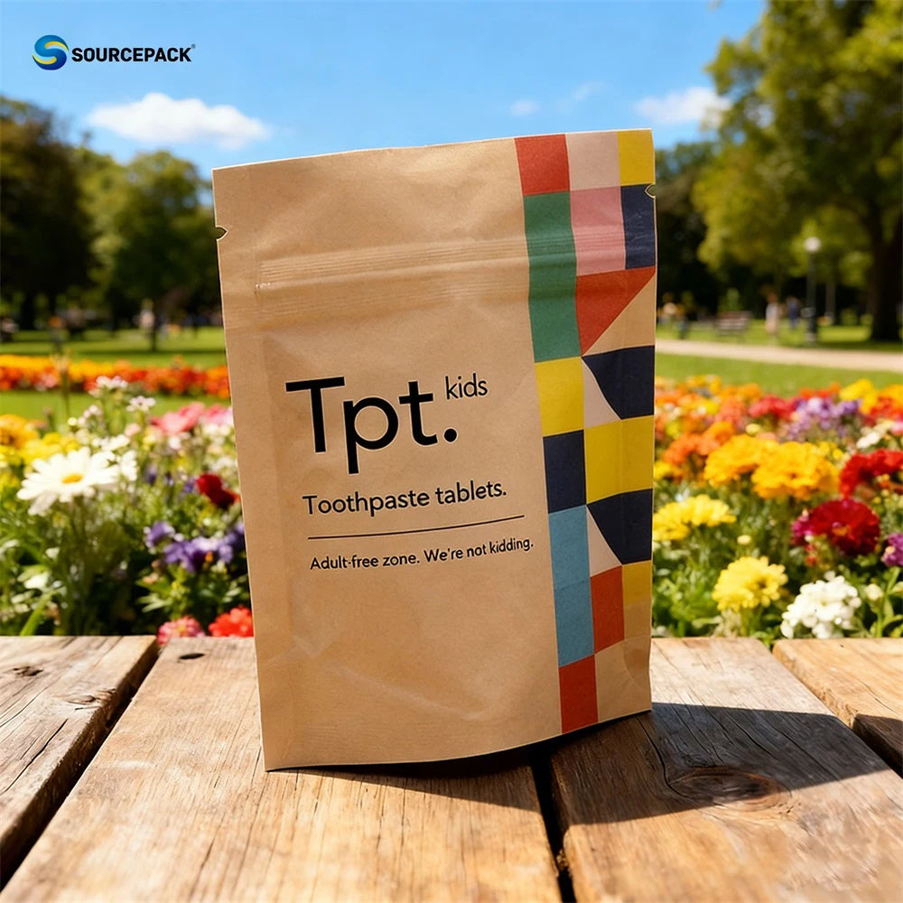 Compostable Zip Lock PLA Eco Friendly Zipper Packaging Ziplock Biodegradable Custom Kraft Paper Bags