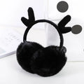 Anfamily Merry Christmas Antlers Earmuff-European American Style Fake Fur Fall Winter Fluffy Comfortable Fuzzy Plush Headband