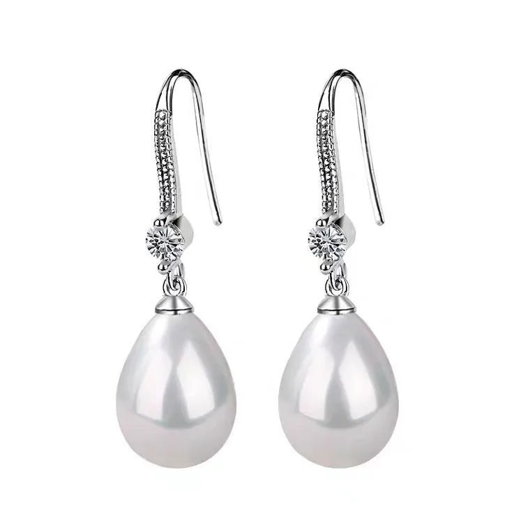 Cross-Border High-End Gold Plated Pearl Earrings Fashionable Simple Elegant Design Trendy All-Match Luxury Accessory