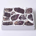 Hongzhuo Natural Gemstone Raw Crystal Stone Plum Tourmaline Mineral Specimen Set