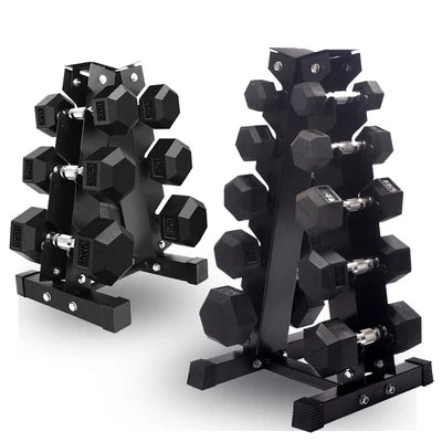 Hex Dumbbells Rubber Hexagonal Dumbbell Set for Gym