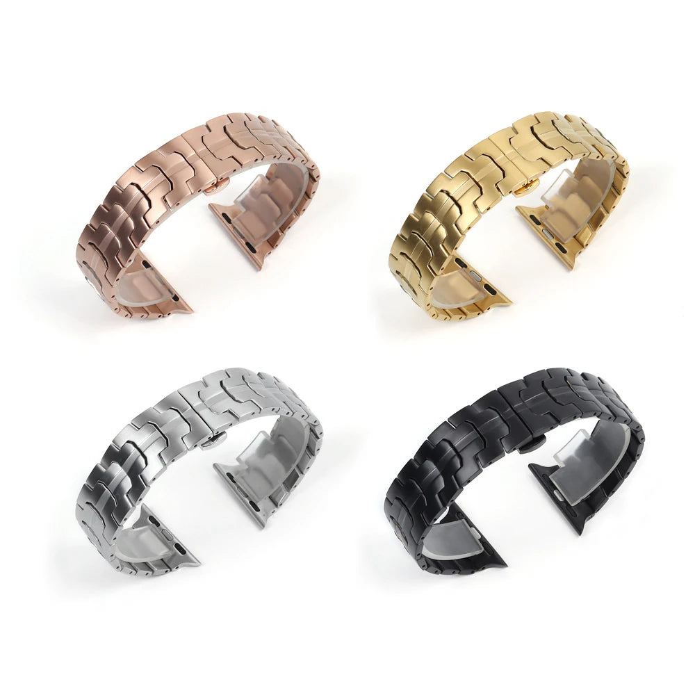 Solid Stainless Steel Watch Strap Metal Watch Bracelet Compatible for Watch Band 38/40/41/42/44/45/49mm