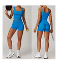 Wholesale Nylon Spandex Women Workout Sets Training Suit Yoga Sports Shorts Women Set Tank Tops Sports Wear