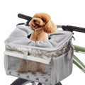 Dog Bike Basket Small Medium Pets for with Breathable Mesh Removable Front Handlebar