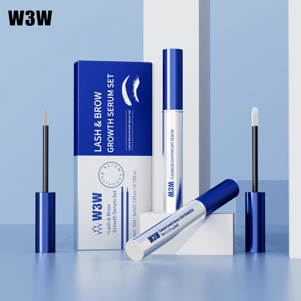 Eyelash & Eyebrow  Enhancing Serum Set  Private Label Eyelash  Eyebrow Growth Serums Gentle Formula for Thicker  Longer Lashes